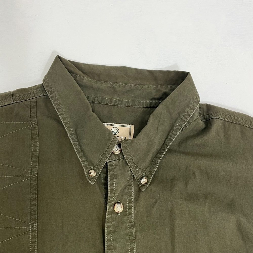 Beretta Men's XXL Shooting Shirt Vented Long Sleeve 100% Cotton Button Up Casual - Picture 8 of 16